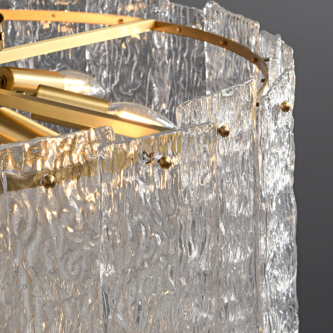 Luxury Full Copper Glass Flush Mount