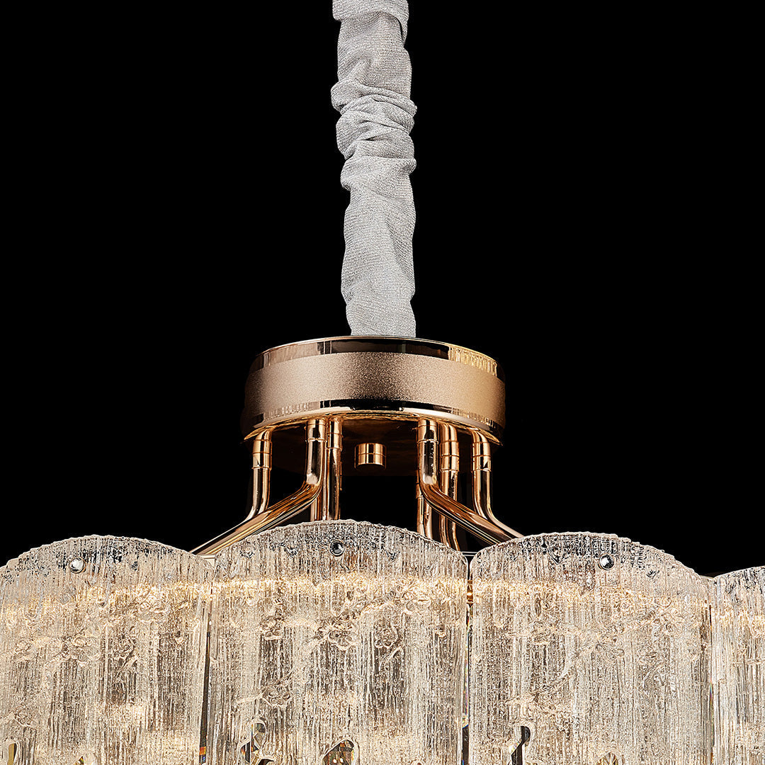 Glass Fringe Chandeliers French Luxury Crystal Ceiling Light