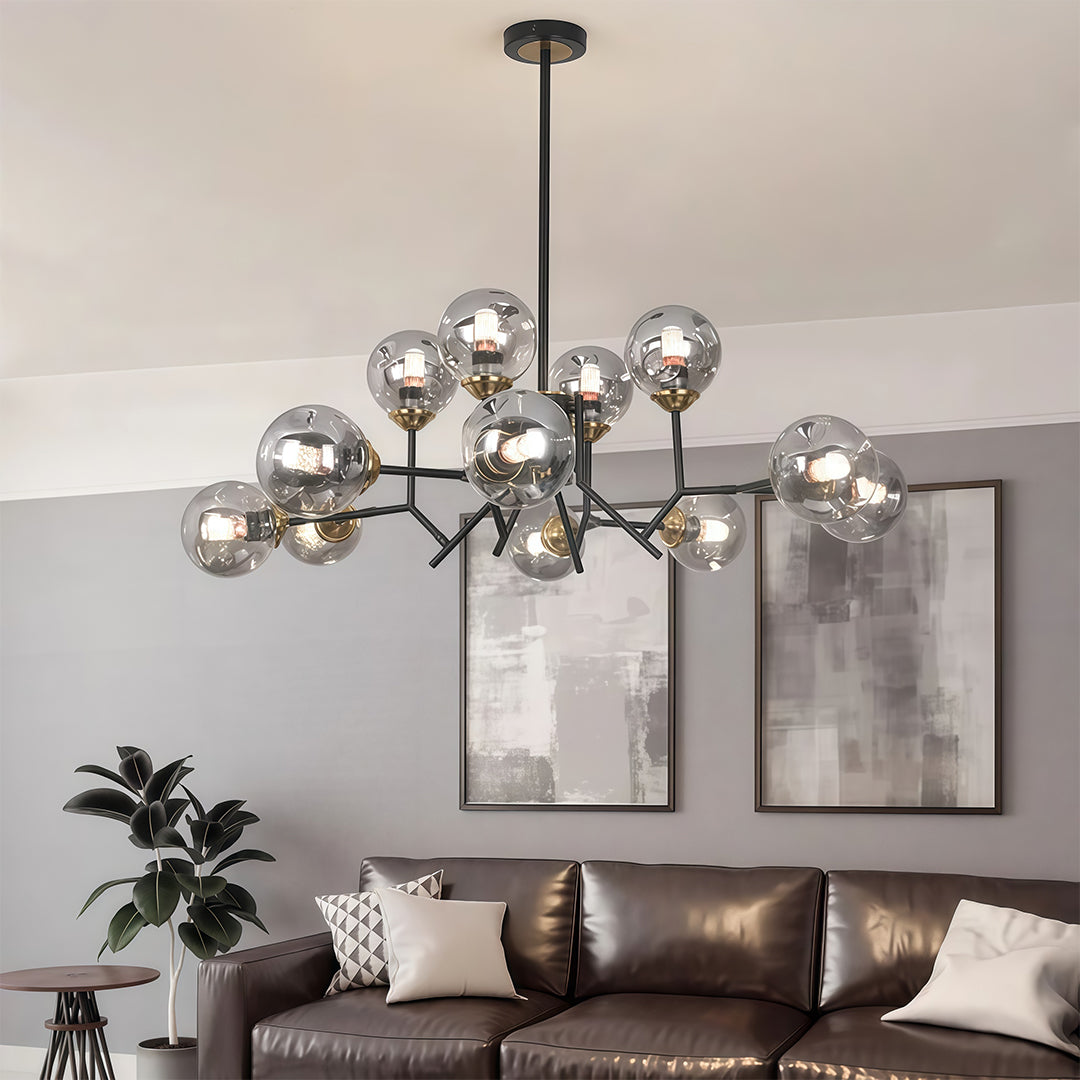 Glass Globe Chandeliers Nordic Atmospheric Luxury Retro Ceiling Light