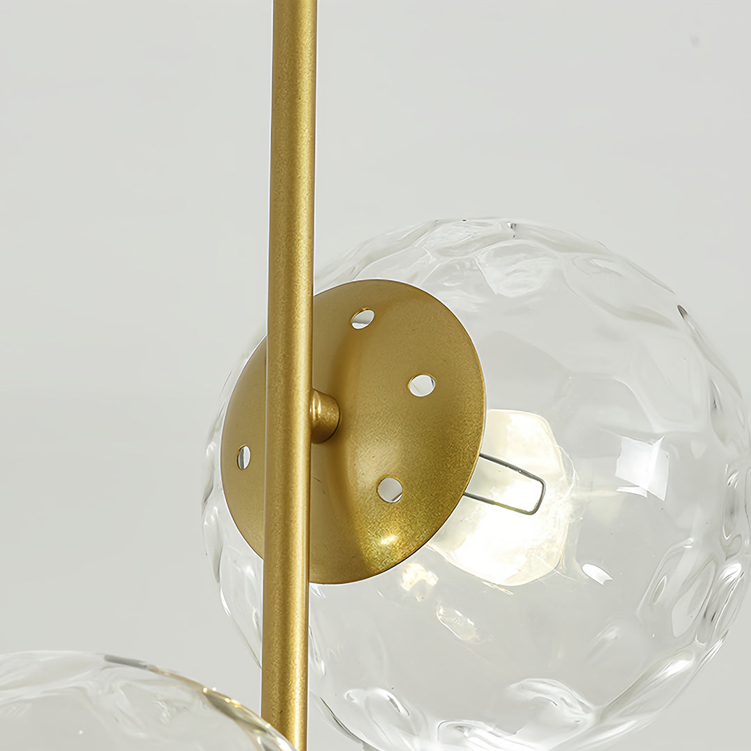 Glass Hanging Pendant Lights Minimalist Double Globes Ceiling Light