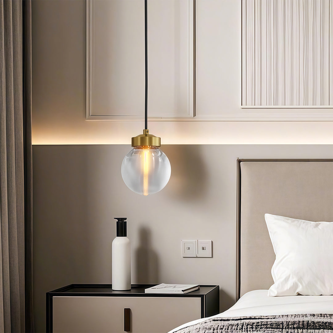 Modern Copper Chandelier Creative Luxury Glass Ceiling Light