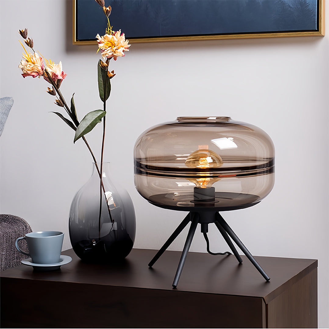 Glass Small Table Lamp Modern Nordic Four Legged Accent Lamp
