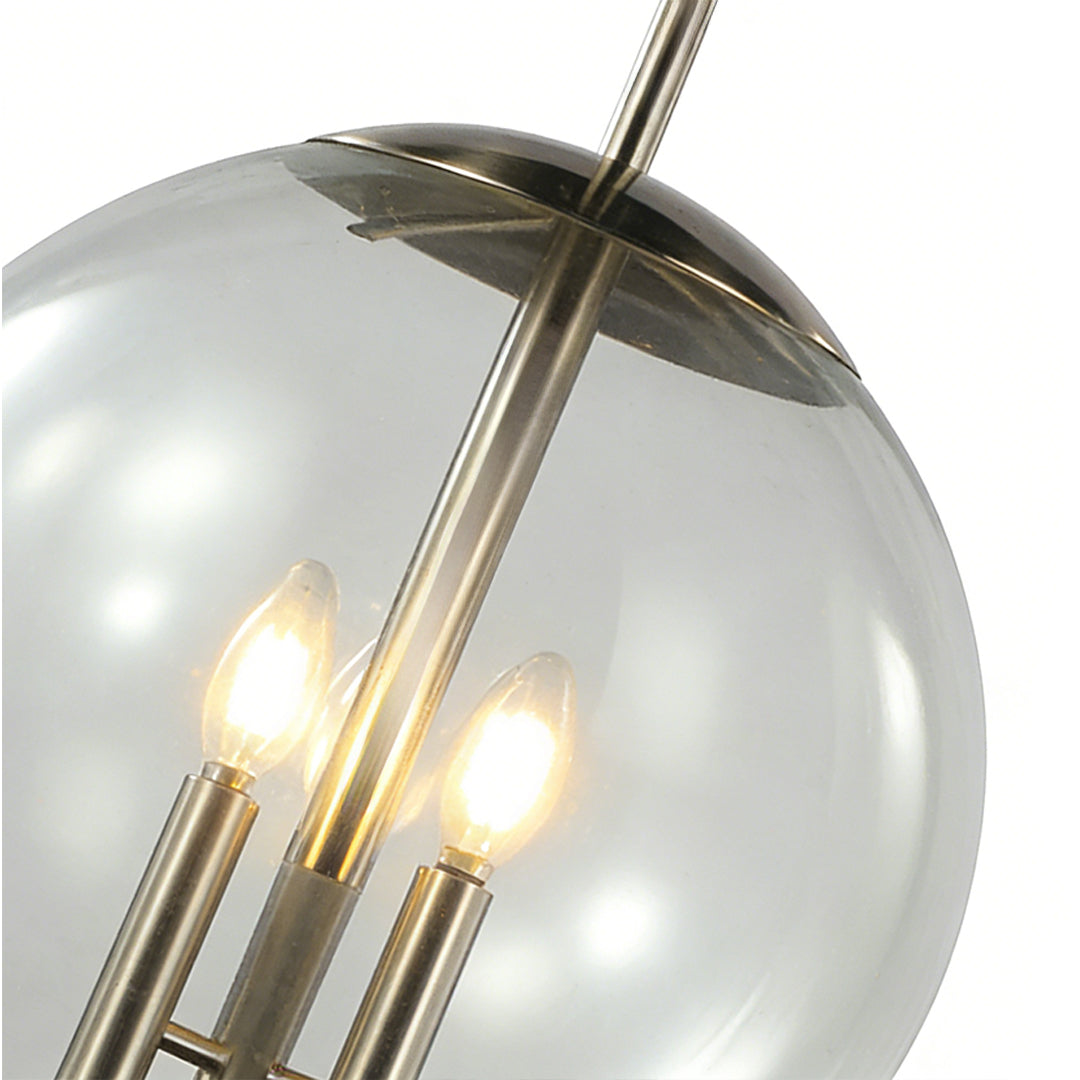 Glass Orb Pendant Light Contemporary Chic Silver Glass Ceiling Light