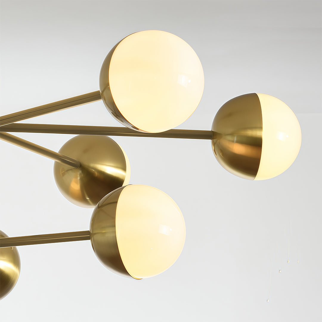 Globe Light Chandelier Modern Solid Copper Ceiling Light