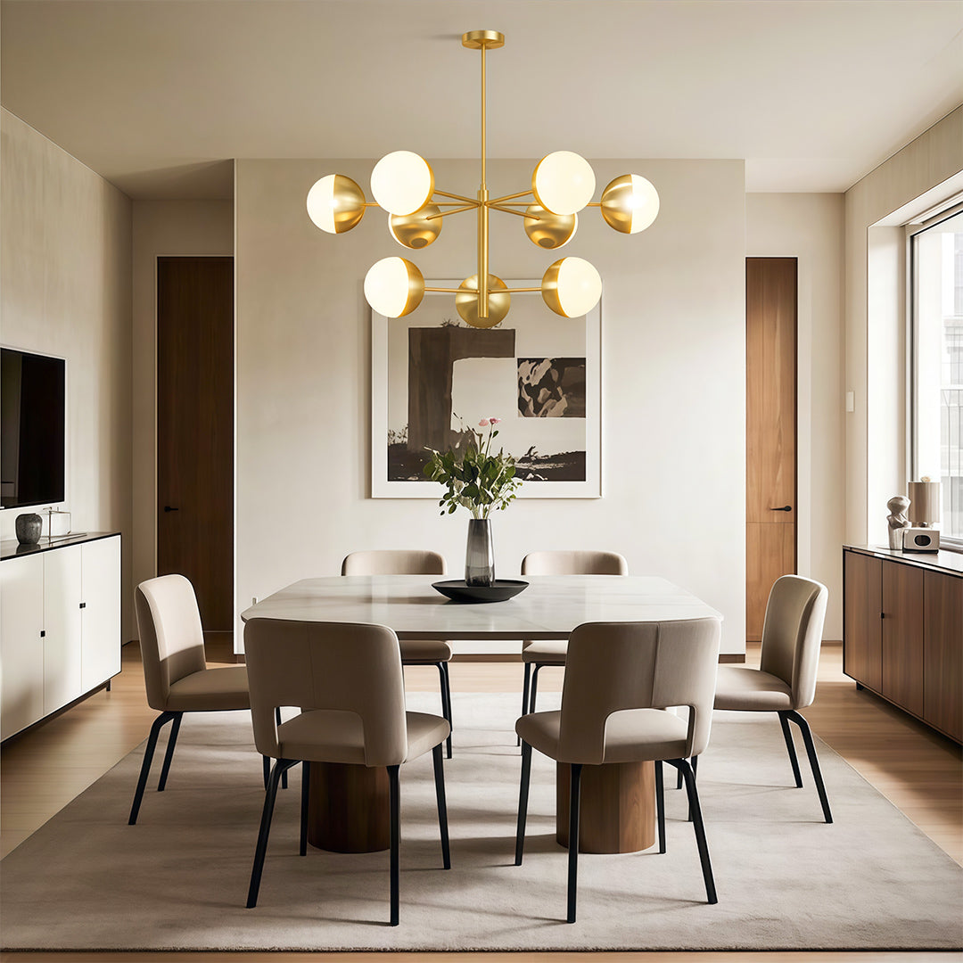Globe Light Chandelier Modern Solid Copper Ceiling Light