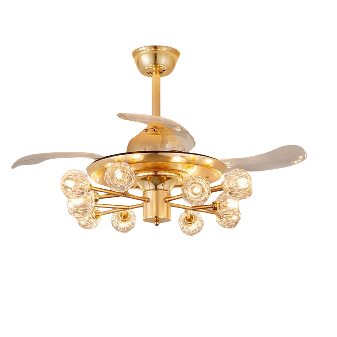 Ceiling Fan With Multiple Lights Nordic Crystal Invisible Ceiling Fan