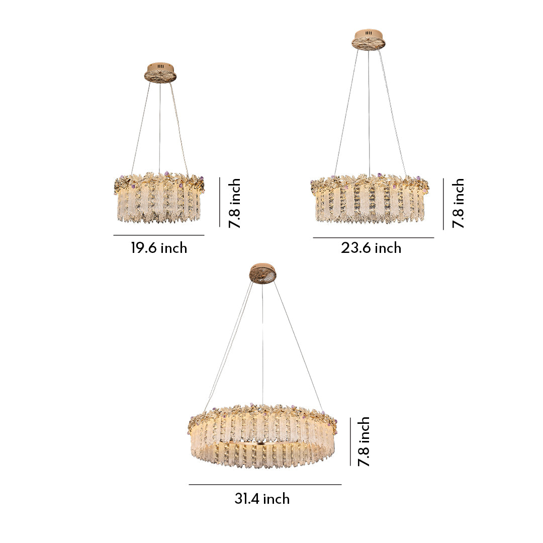 Gold Chandelier Crystal French Minimalist Ceiling Light