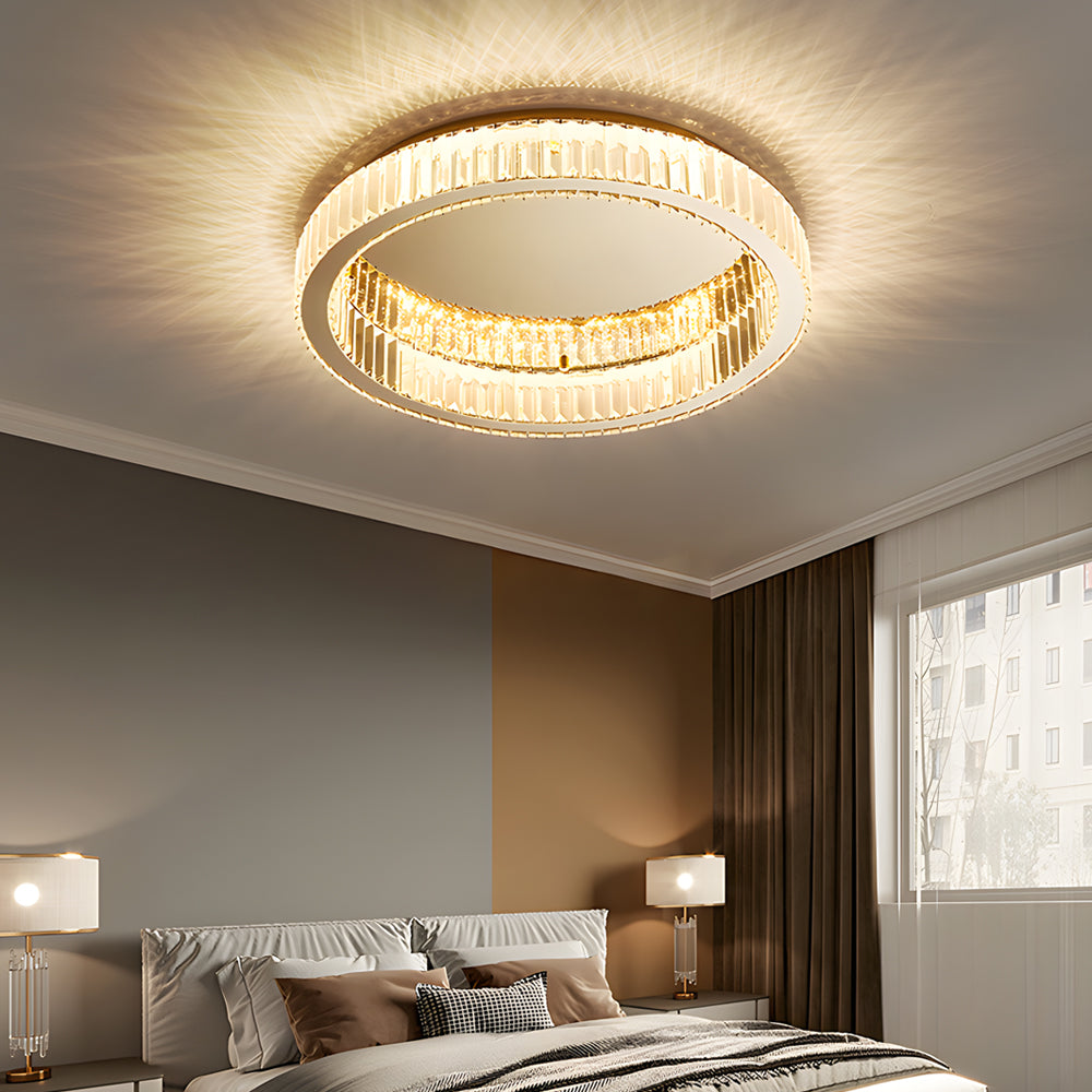Crystal Ring Ceiling Light Modern Dimmable LED Luxury Light