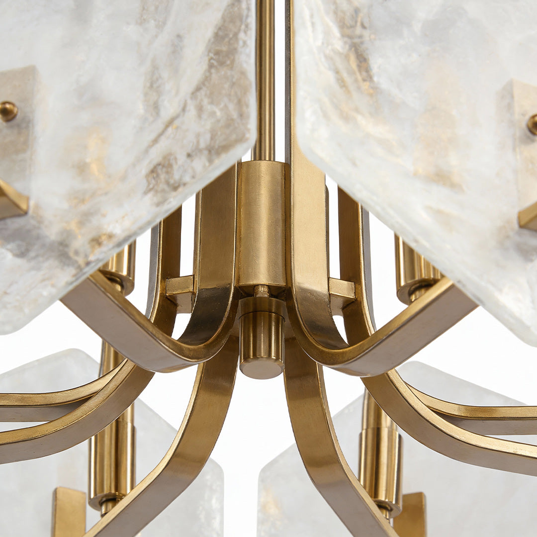 Gold Geometric Chandelier Vintage Artistic Stunning Ceiling Light