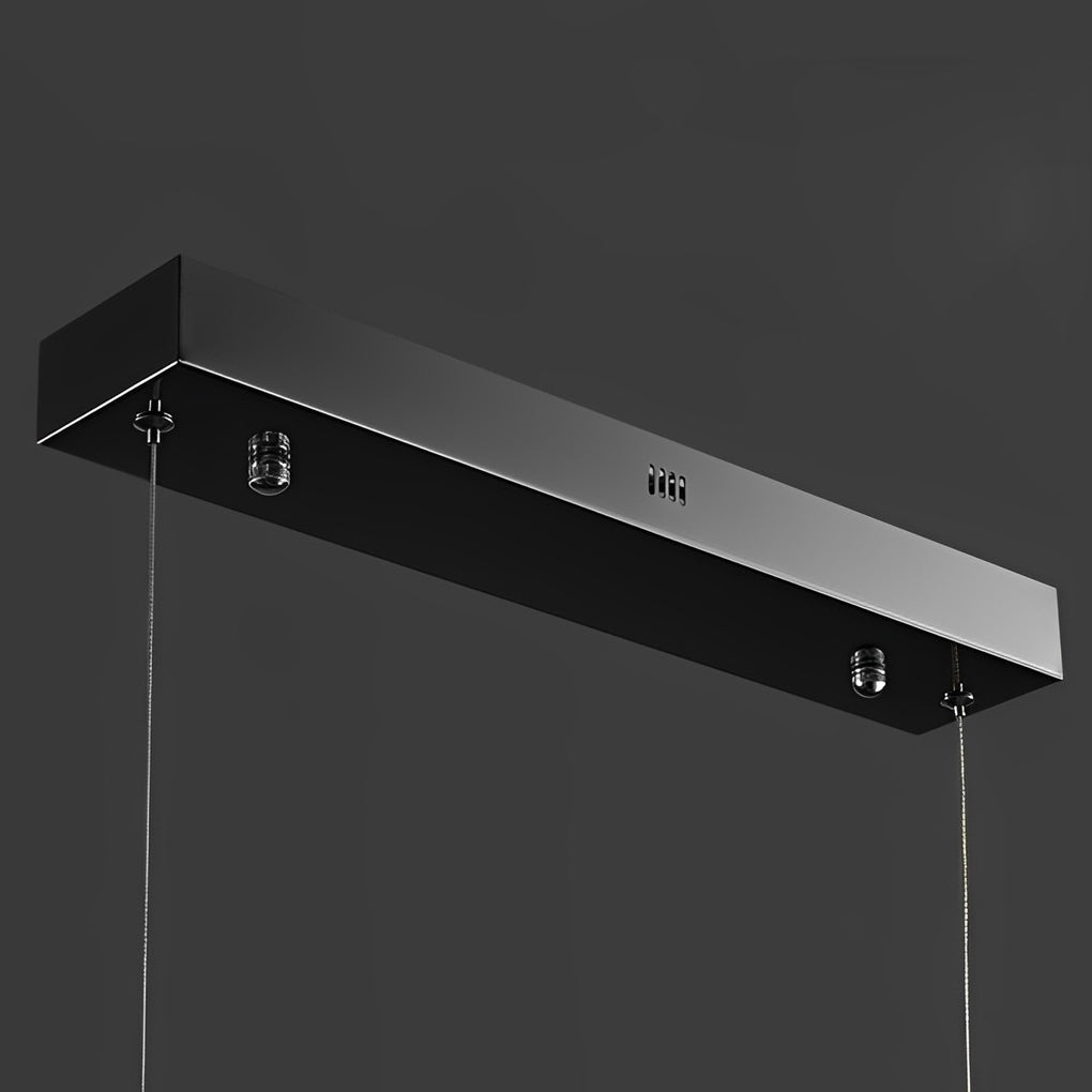 Gold Linear Pendant Light Modern Mountain Shape LED Ceiling Light