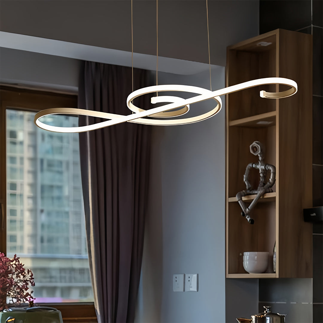 Unique Large Chandeliers Dimmable LED Simple Note Ceiling Light