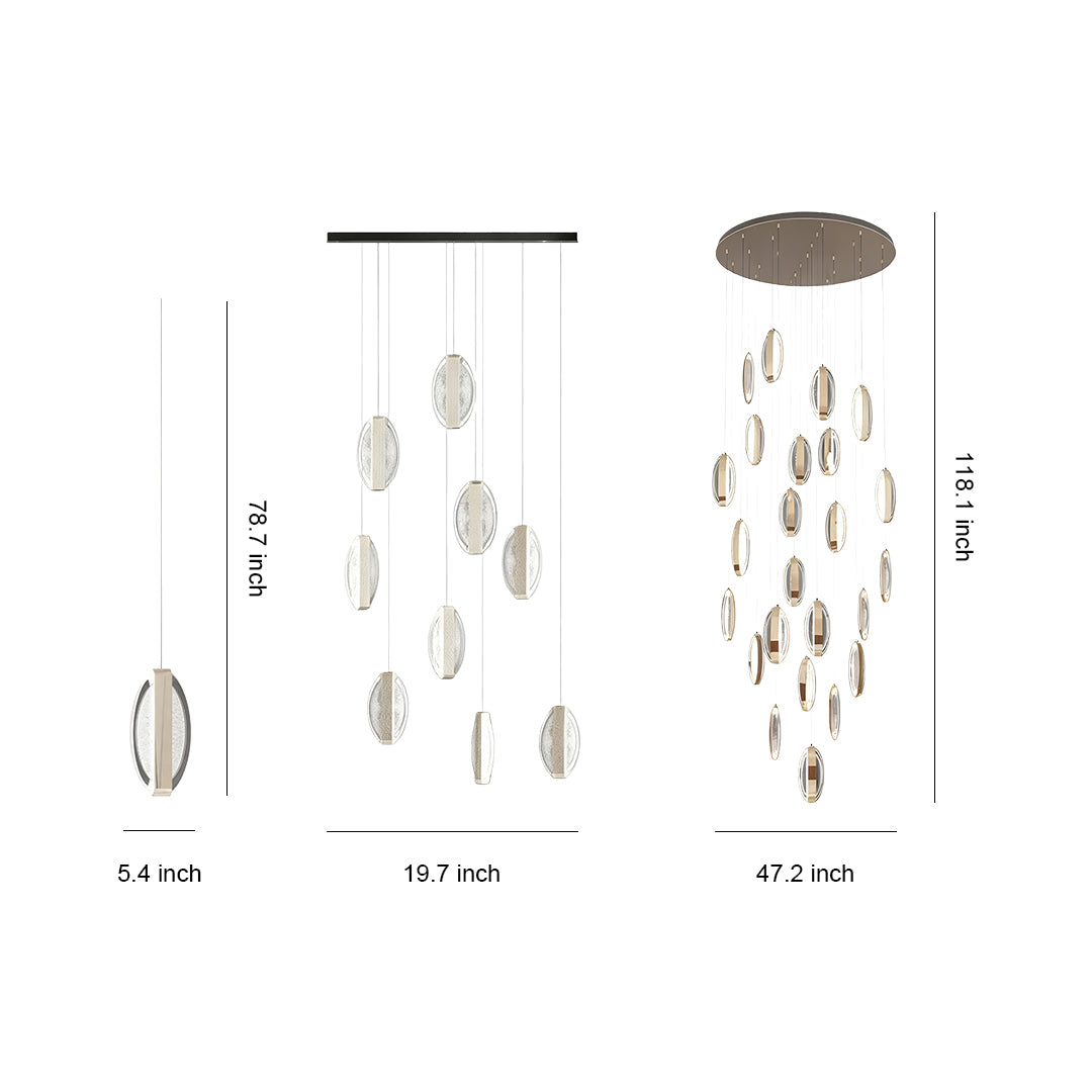 Gold Modern Chandelier Möbius Luxury Decorative Ceiling Light