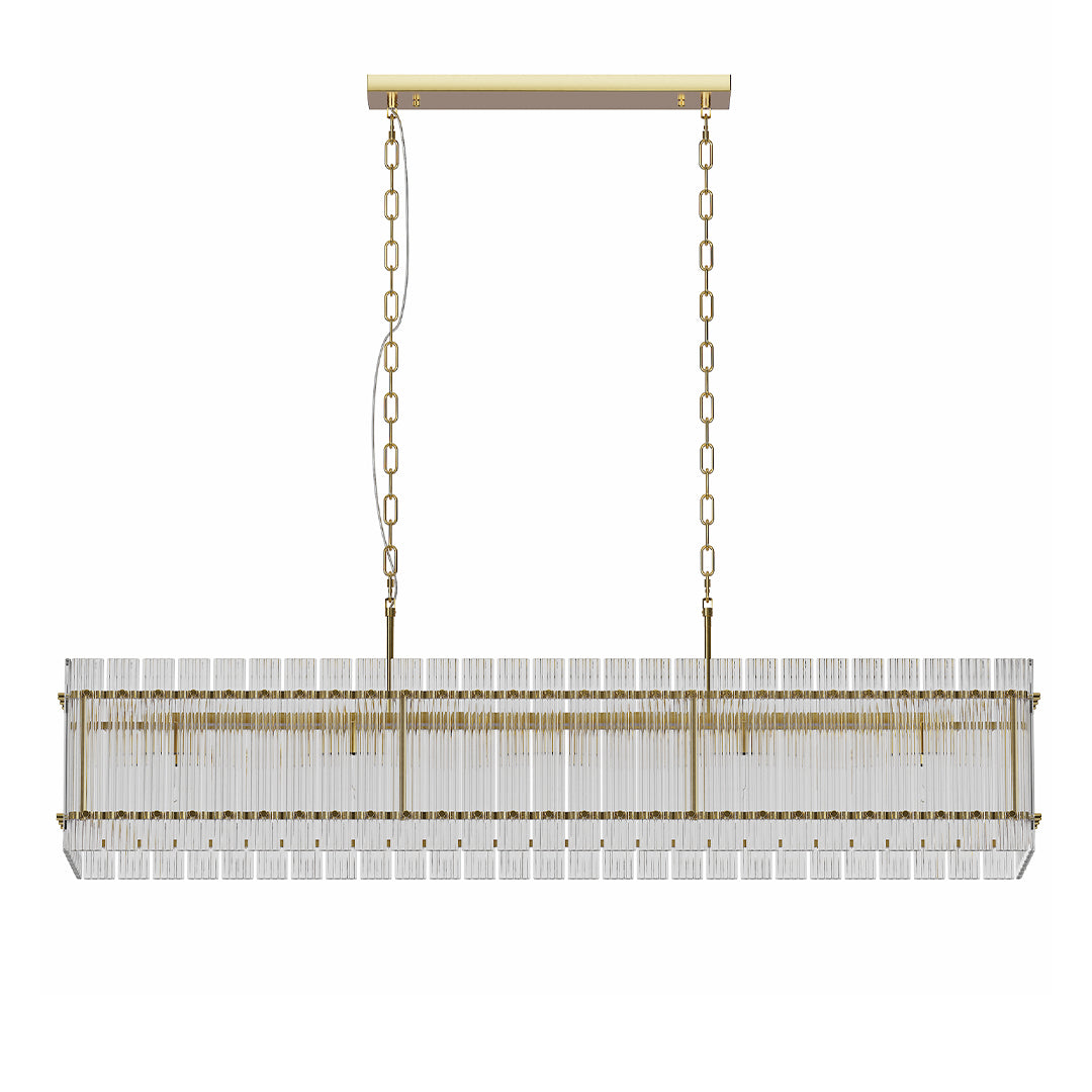 Glass Lamp Shade Chandelier Luxury Iron Ceiling Light
