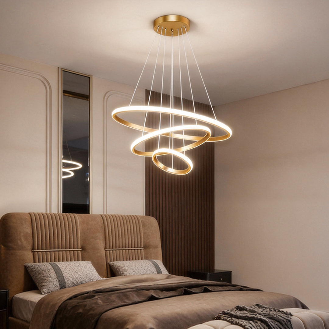 Ring LED Chandelier Modern Unique Metal Ceiling Light