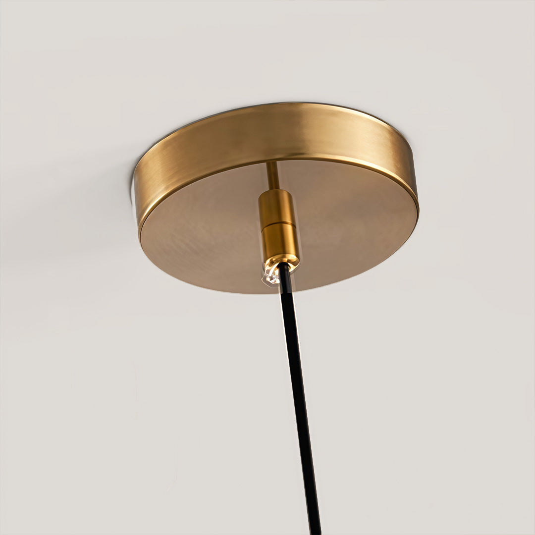 Gold Sphere Pendant Light Industrial Hemisphere Ceiling Light