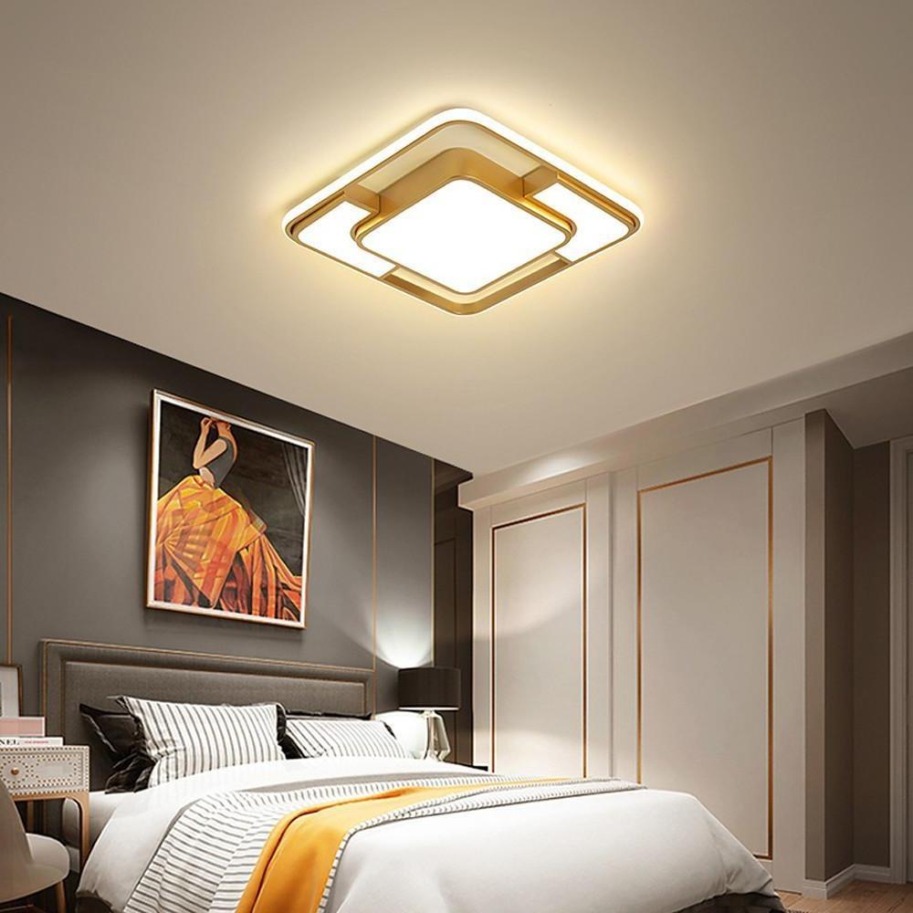 Flush Mount Square Light LED Geometric Overlapping Light