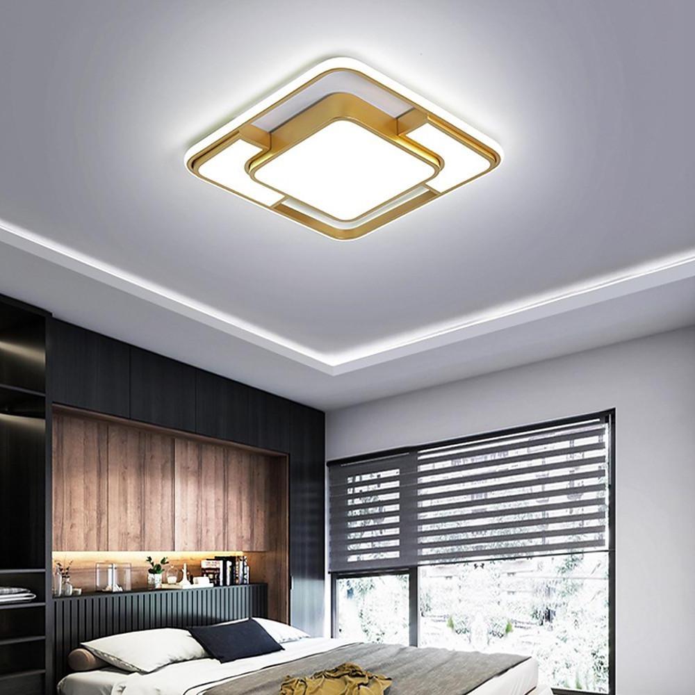 Flush Mount Square Light LED Geometric Overlapping Light