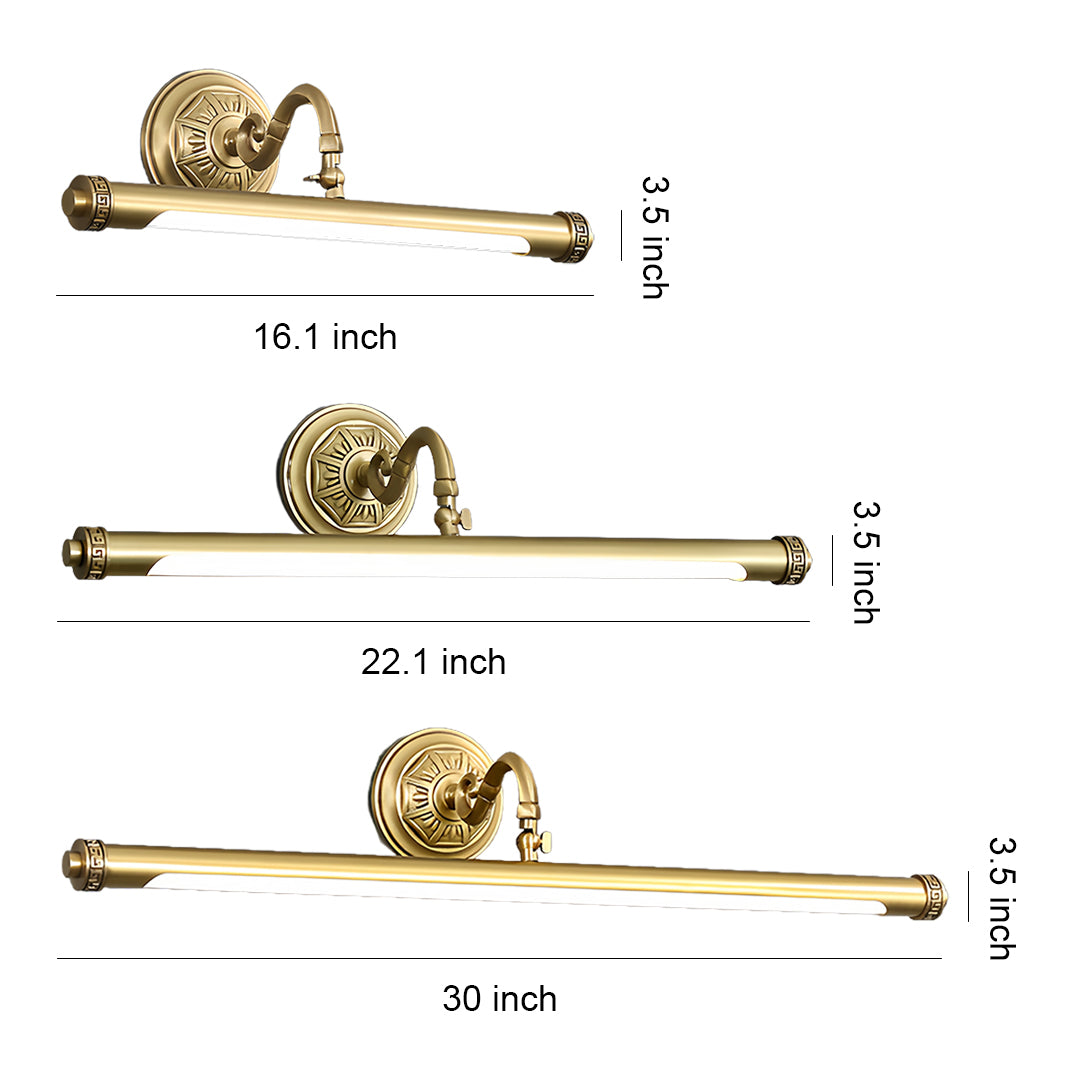 Gold Bathroom Vanity Light European Pure Copper Mirror Wall Light