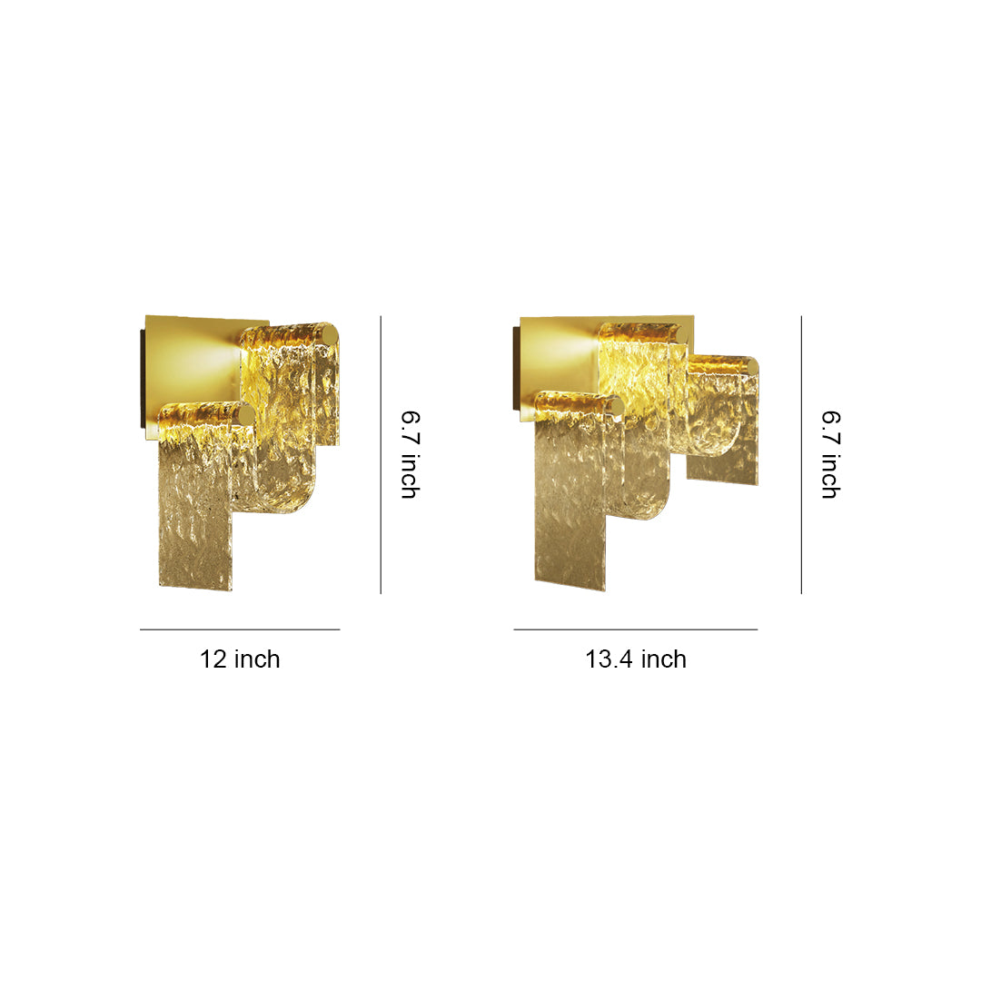 Gold Wall Lights Italian Luxury Simple Creative Metal LED Glass Lamp