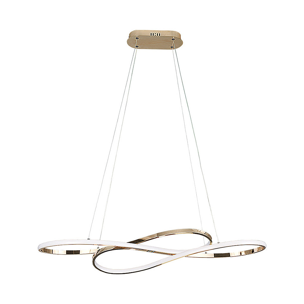 LED Infinity Chandelier Modern Irregular Wave Line Ceiling Light
