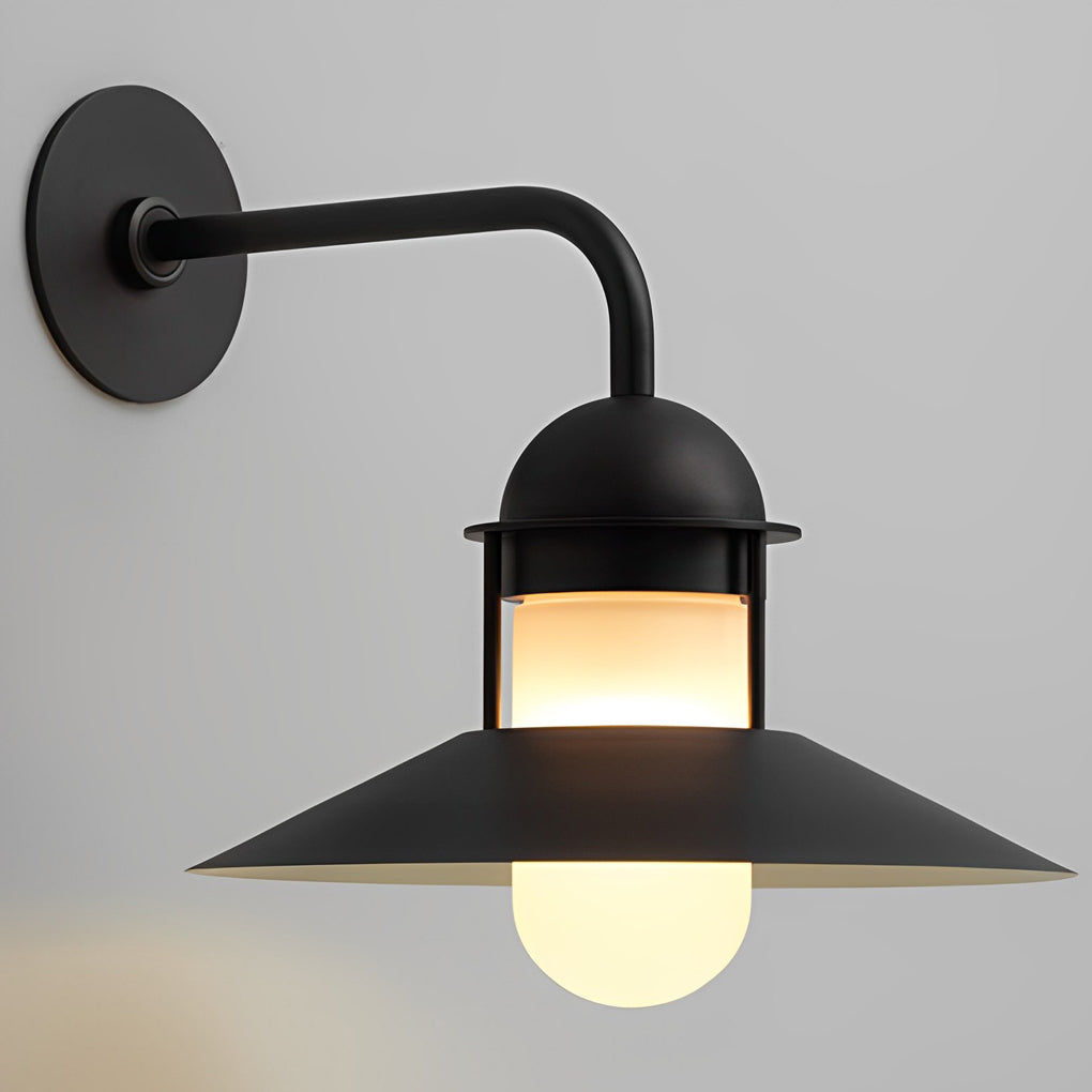 Gooseneck Wall Light Fixtures Modern Waterproof Black Outdoor Light