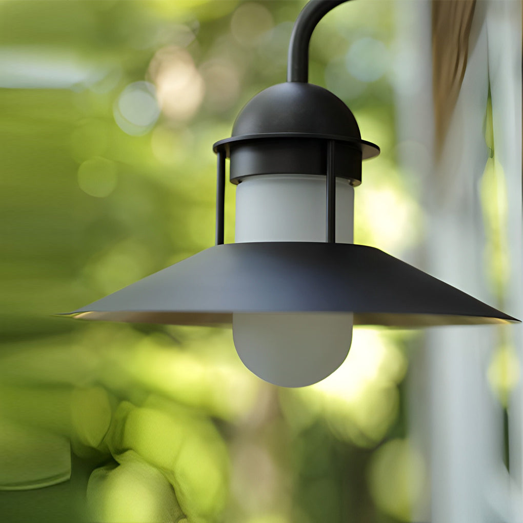 Gooseneck Wall Light Fixtures Modern Waterproof Black Outdoor Light