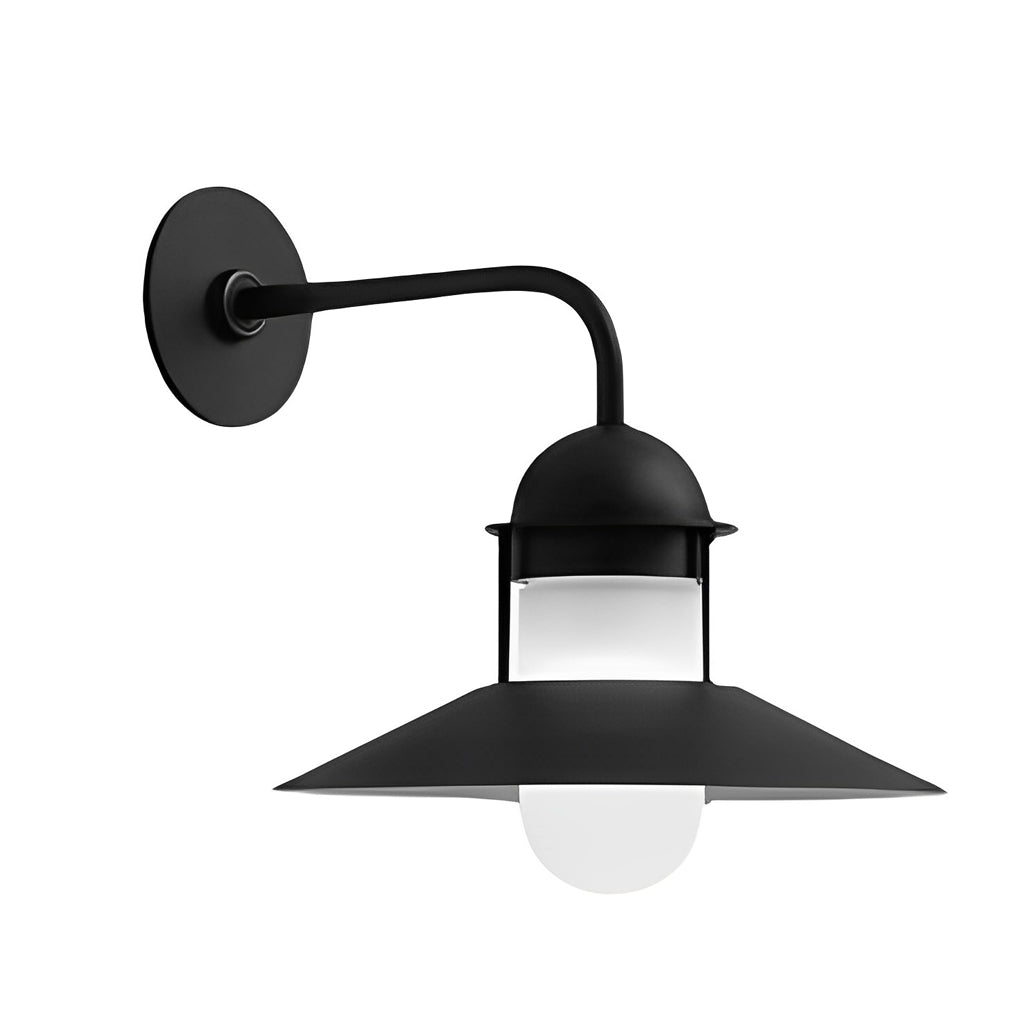 Gooseneck Wall Light Fixtures Modern Waterproof Black Outdoor Light