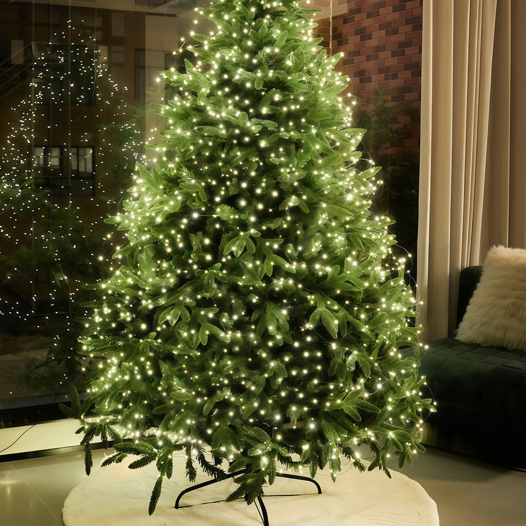 Green String Christmas Lights Copper Wire LED Lights