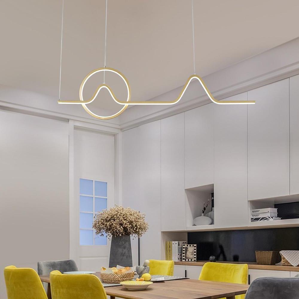Minimalist Waves Circles Design Pendant Lighting Modern LED Ceiling Light