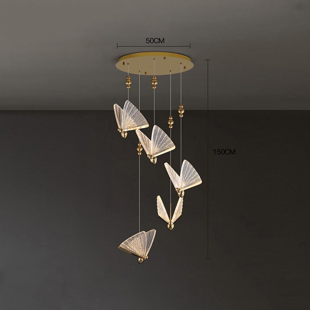 Butterfly Pendant Light Coastal Style Acrylic Ceiling Light