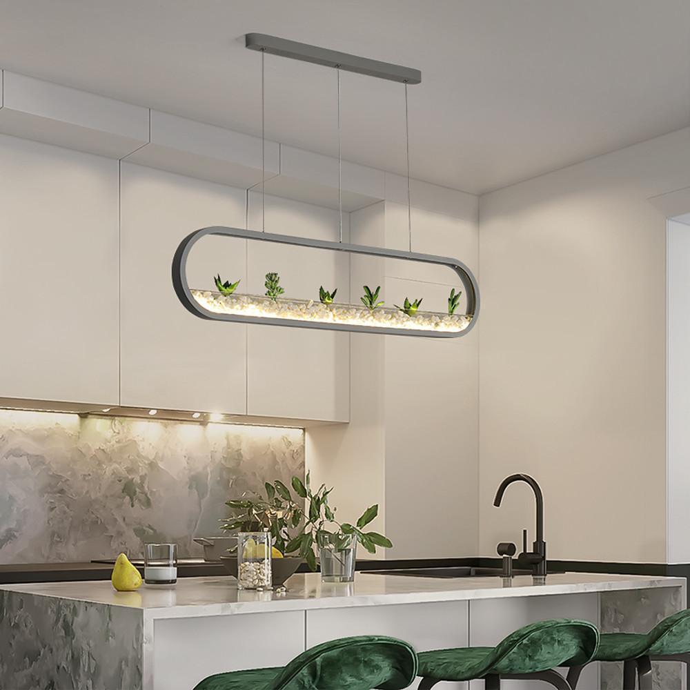 Rounded Corners Rectangular Modern Pendant Lights Ceiling Light