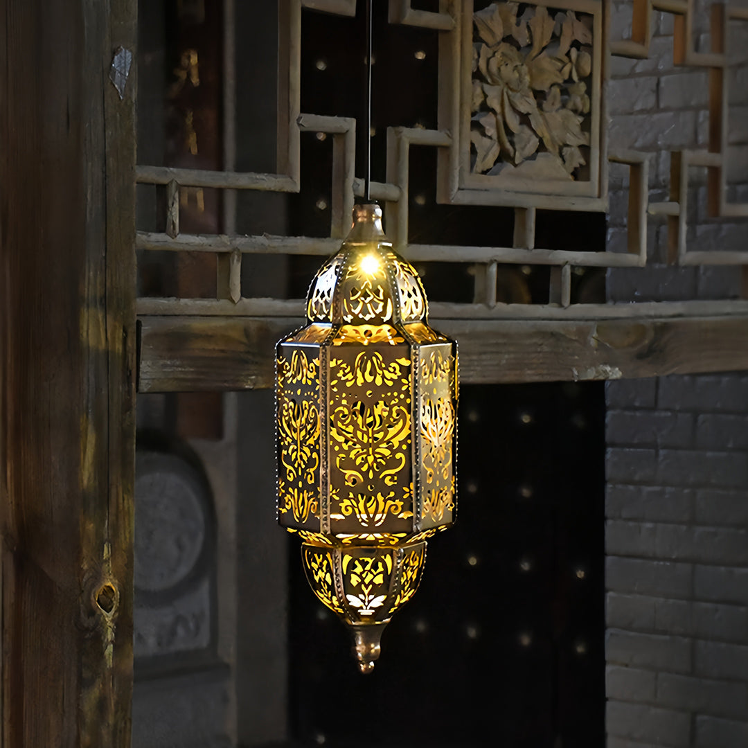 Outdoor Moroccan Lanterns Waterproof Solar Powered Garden Light