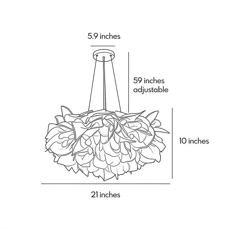 Hanging Petal Light Modern White LED Slices Pendant Light