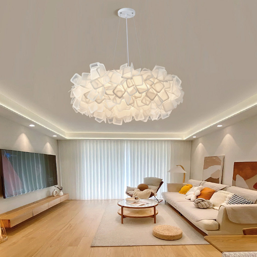 Hanging Petal Light Modern White LED Slices Pendant Light