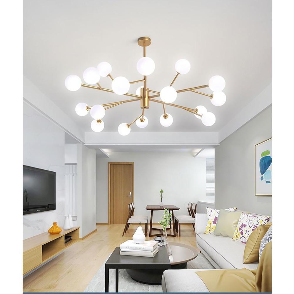 Sputnik Ceiling Light, Metal Bubble LED Living Room Ceiling Lights