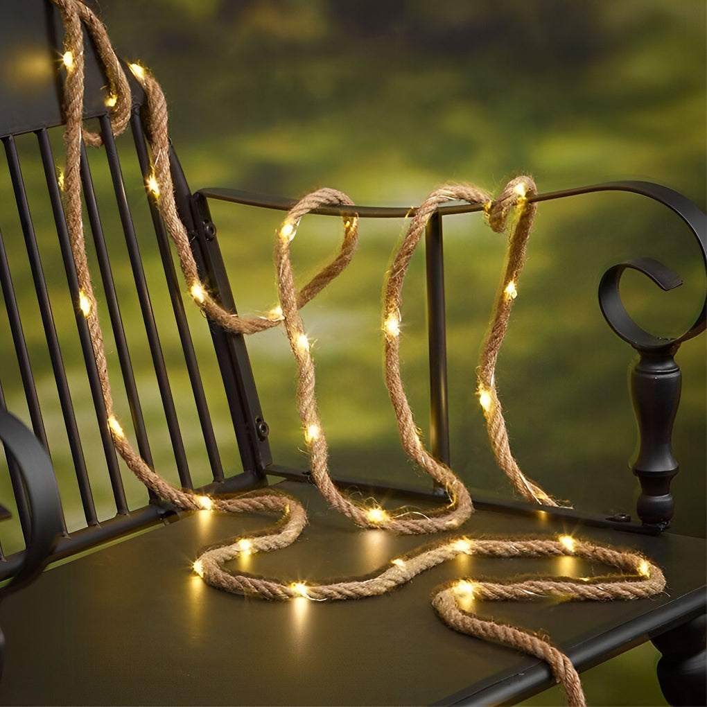 Hemp Rope Light Retro Decorative LED String Lights