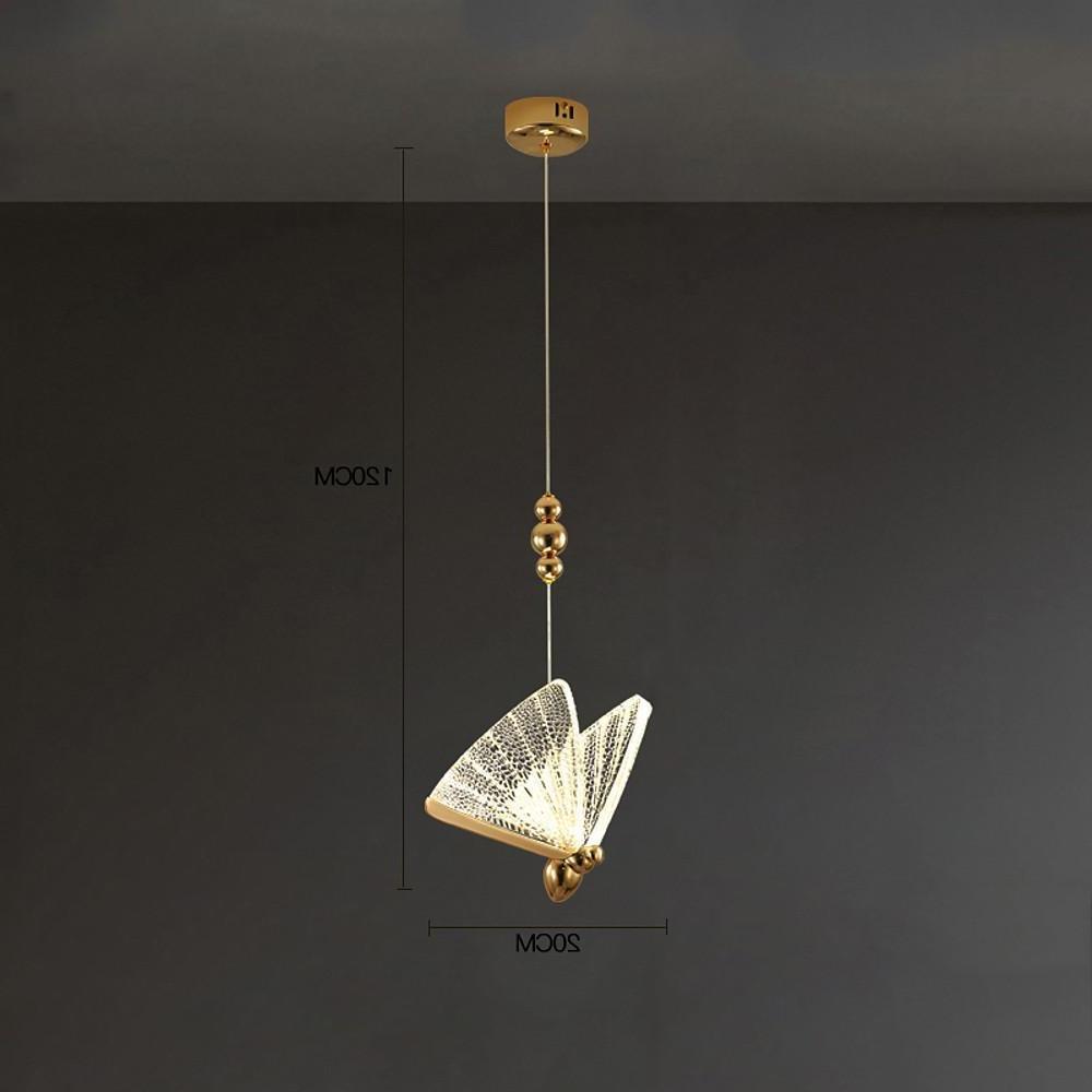 Butterfly Pendant Light Coastal Style Acrylic Ceiling Light