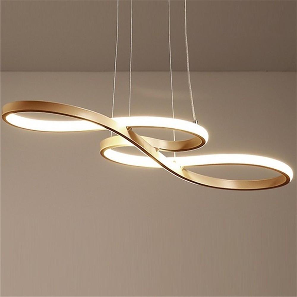 Geometric Design Semi Flush Chandeliers Metal Silica Gel Ceiling Lights