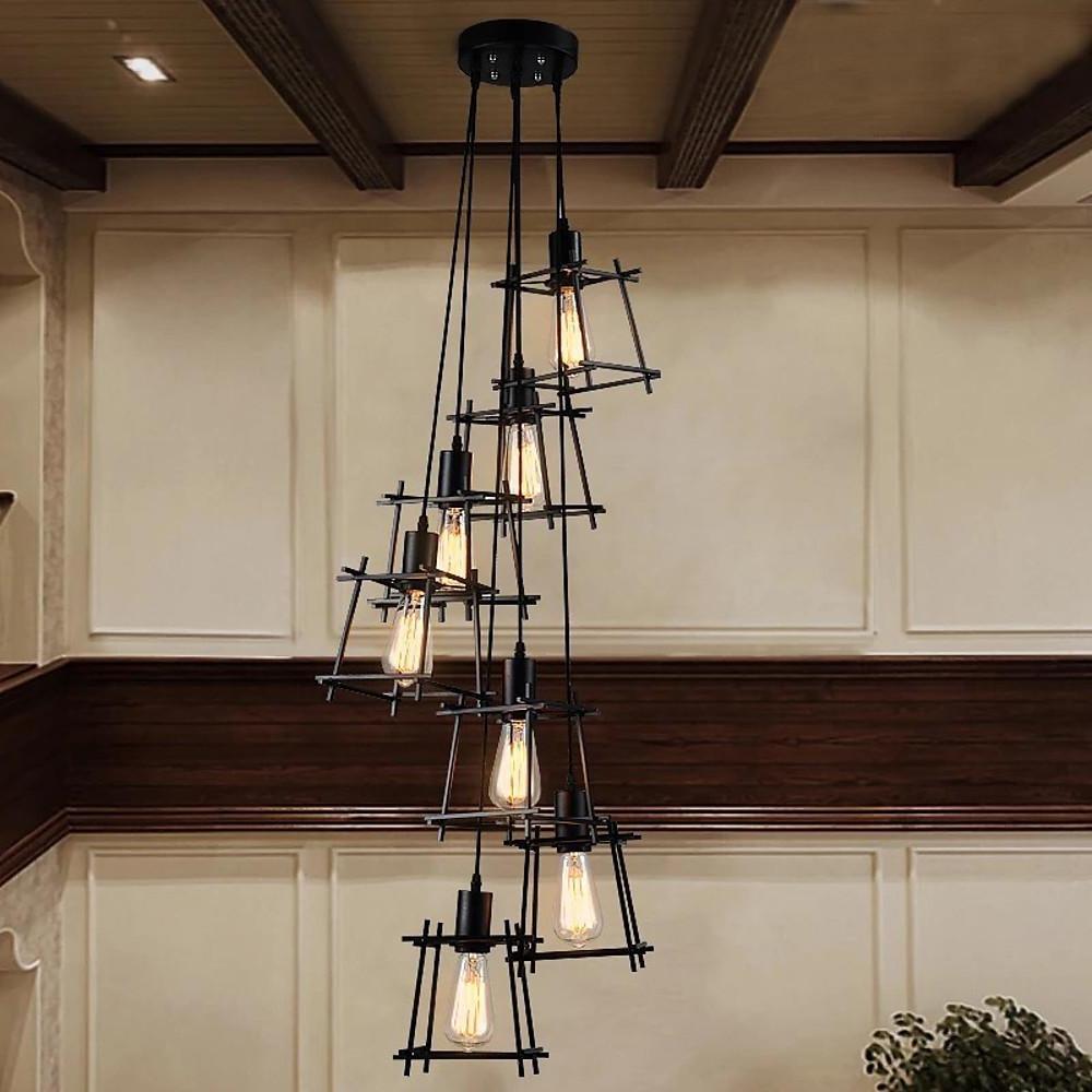 Cage Pandant Light Black Industrial Wire Lantern Ceiling Light