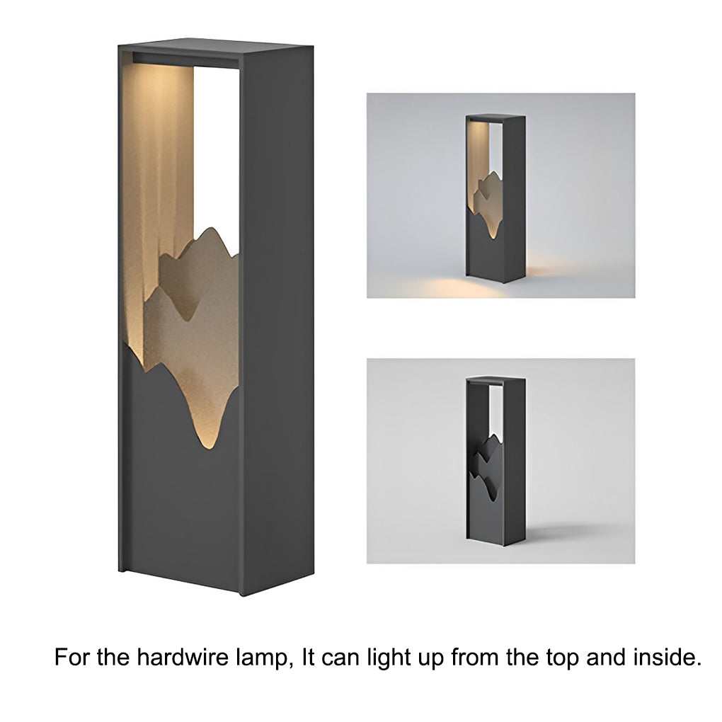 Hollow Lawn Lamp Elegant Waterproof Mountain Landscape Path Light