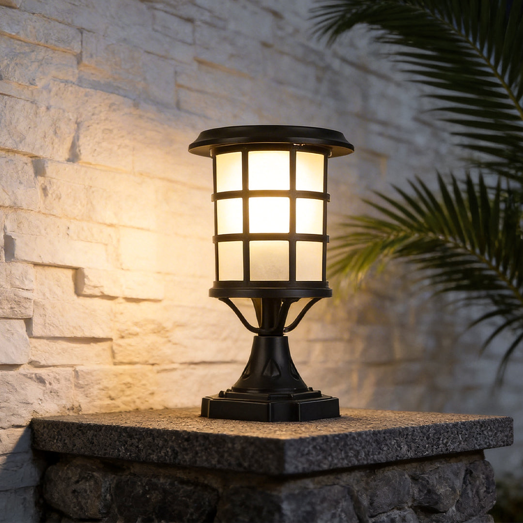 House Pillar Lights Waterproof LED Black Modern Light