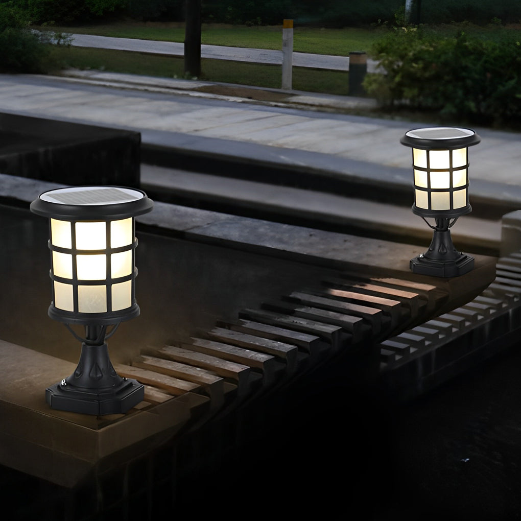 House Pillar Lights Waterproof LED Black Modern Light