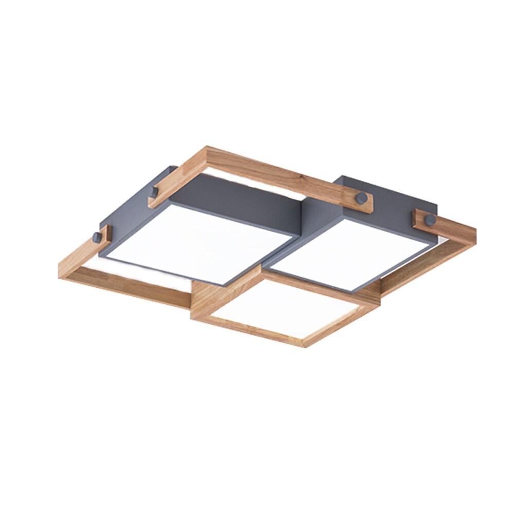 LED Square Ceiling Lights Wooden Frame Recessed Light