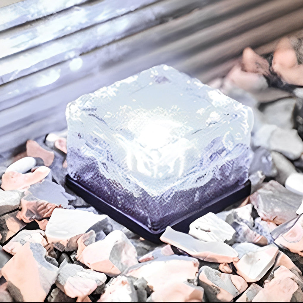 Outdoor Ice Cube Lights Modern Intelligent Solar Step Light