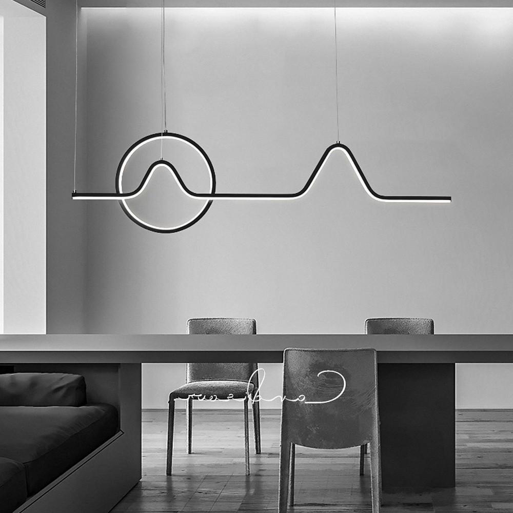 Minimalist Waves Circles Design Pendant Lighting Modern LED Ceiling Light