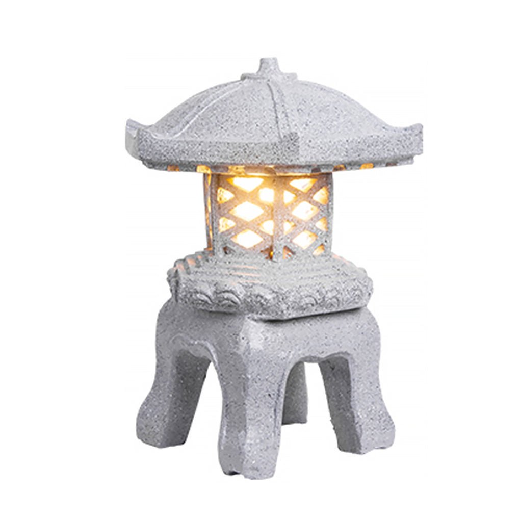 Pagoda Garden Lights Rustic Stone-Mimic Landscape Light