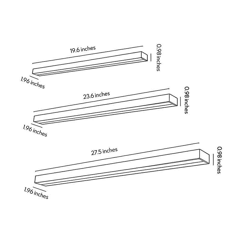 Indoor Wall Washer Light Rectangular LED Bathroom Vanity Light