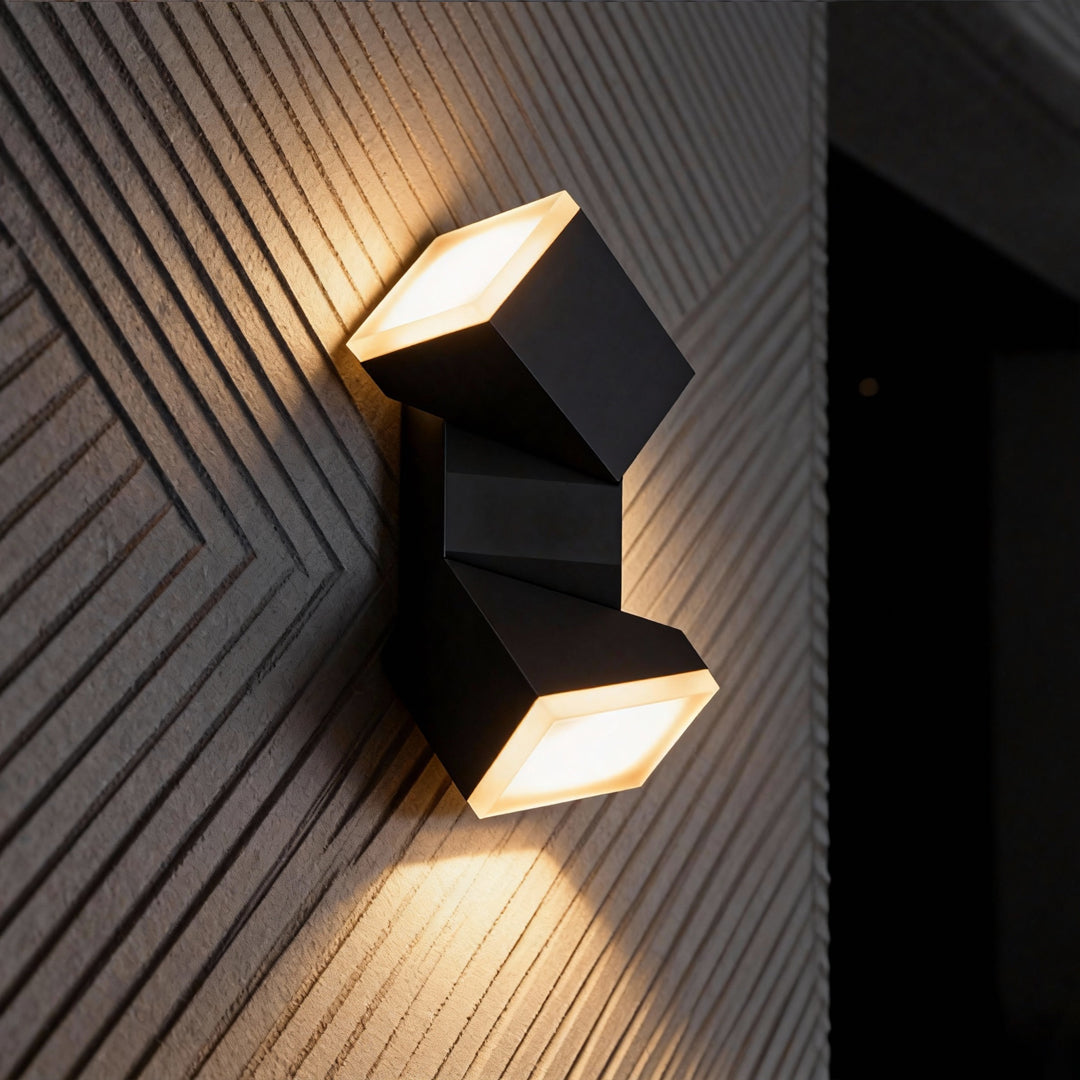 Black External Wall Lights Outdoor Waterproof Courtyard Light
