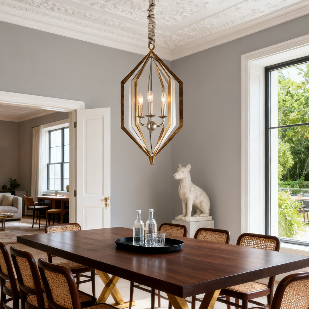 Brown Pendant Lights Rustic with an Open Frame Charming Ceiling Light