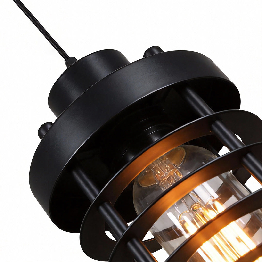 Industrial Cage Pendant Light 1-Light Metal Ceiling Light